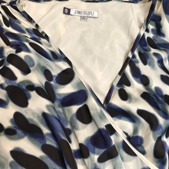 Jennifer Lopez Abstract Print Wrap Dress Size XL NEW - Picture 5 of 6